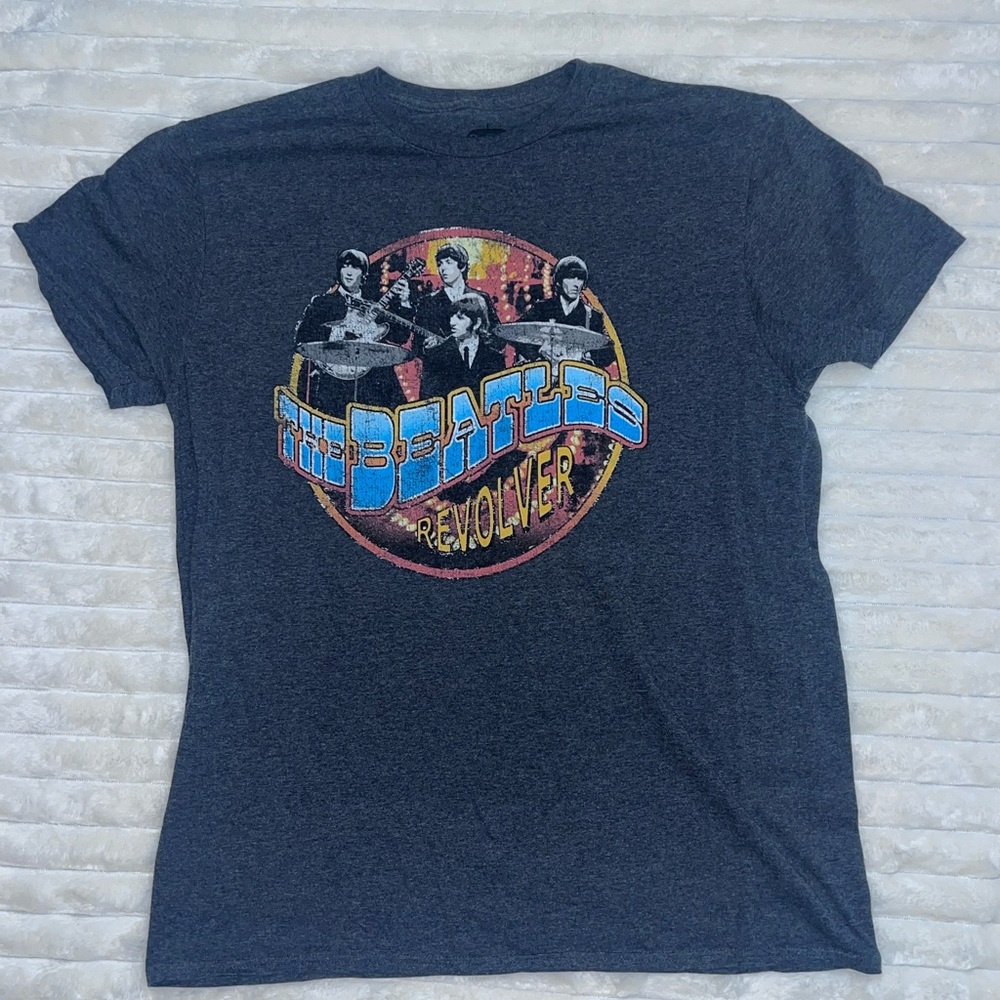 The Beatles Revolver Charcoal Graphic Tee